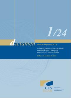 Dictamen 1/24 de 29 de enero, sobre el Anteproyecto de Ley de especialidades en materia de derecho patrimonial vasco y defensa del patrimonio y la empresa familiar
